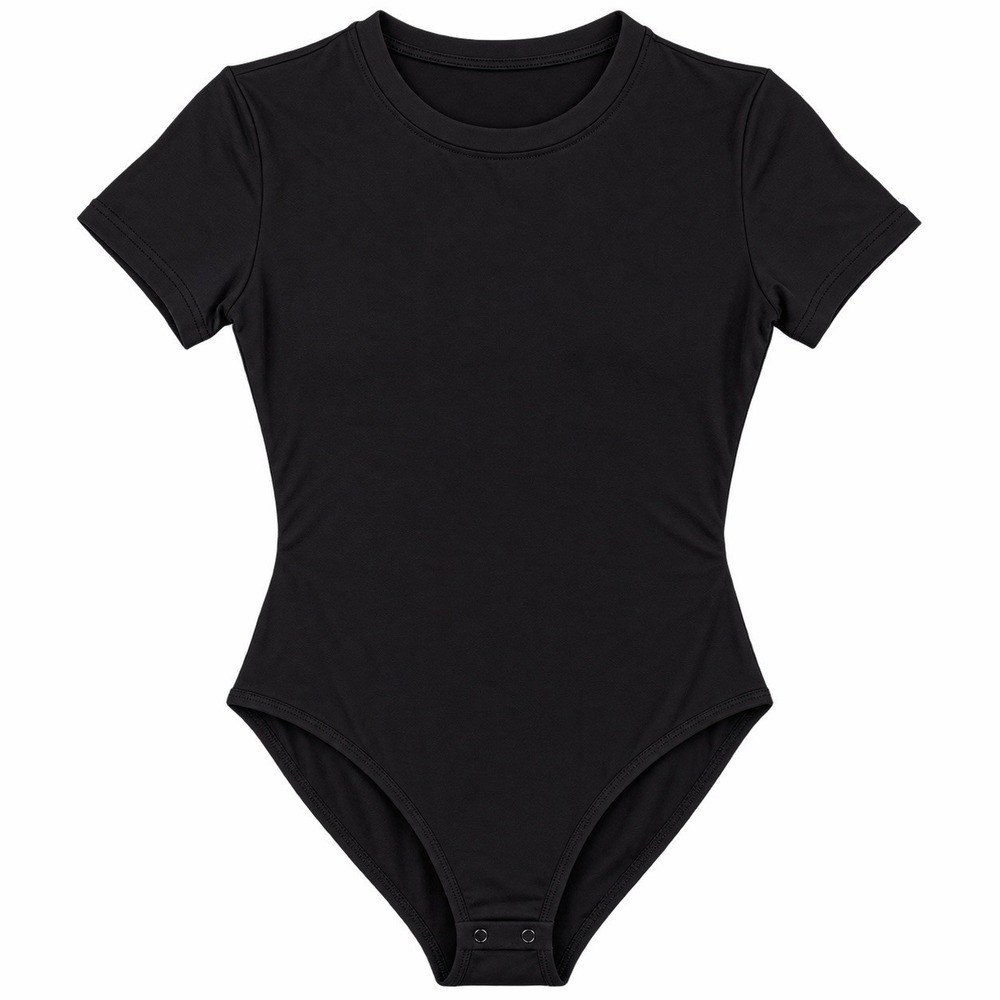 skims bodysuit xl black shortsleeve lined
